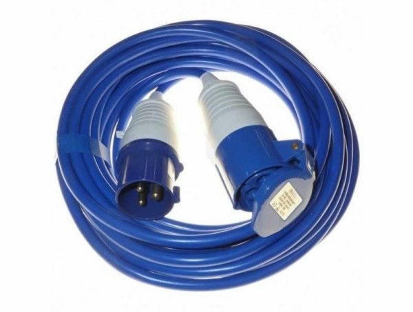 JCE 16A Arctic Blue Extension Lead Hook Up 2.5mm 3 Pin