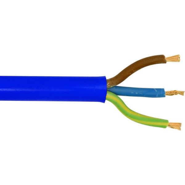 100M - 4mm Blue Arctic 3 Core Flexible Cable