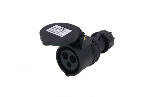 JCE 16A 3 Pin Black Trailing Socket 240V IP44