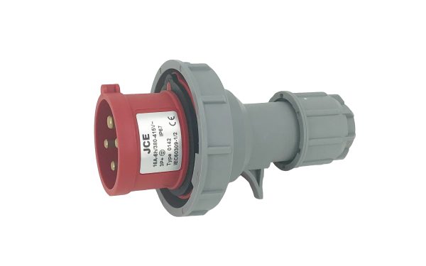 JCE 16A 4 Pin Red Trailing Plug 415V IP67