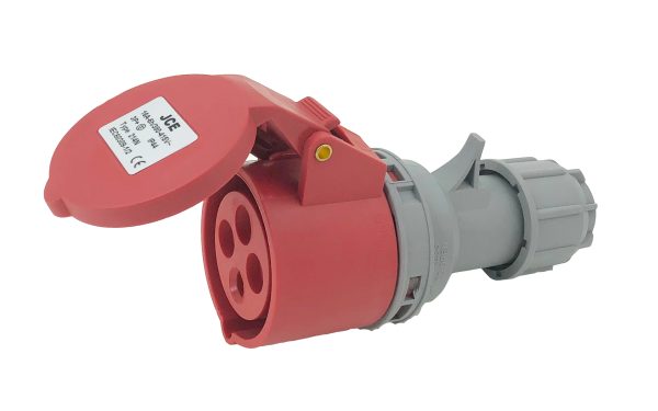 JCE 16A 4 Pin Red Trailing Plug & Socket 415V IP44 Splashproof - Image 2