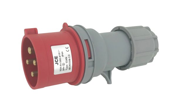 JCE 32A 4 Pin Red Trailing Plug & Socket 415V IP44 Splashproof - Image 3