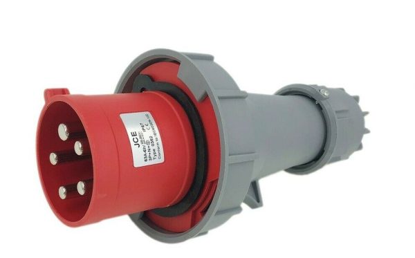 JCE 63A 5 Pin Red Trailing Plug 415V IP67