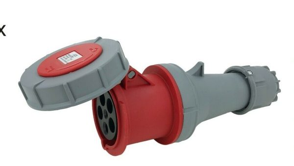 JCE 63A 5 Pin Red Trailing Socket 415V IP67