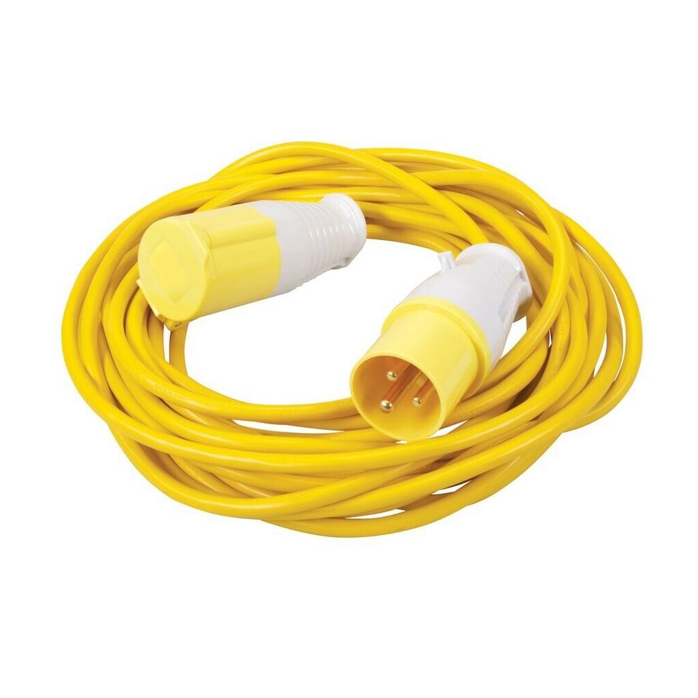 JCE 32A Arctic Yellow 110V IP44 Extension Lead 4mm 3 Pin
