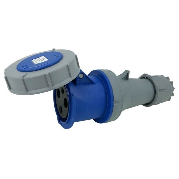 JCE 125A 3 Pin Blue Trailing Socket 240V IP67