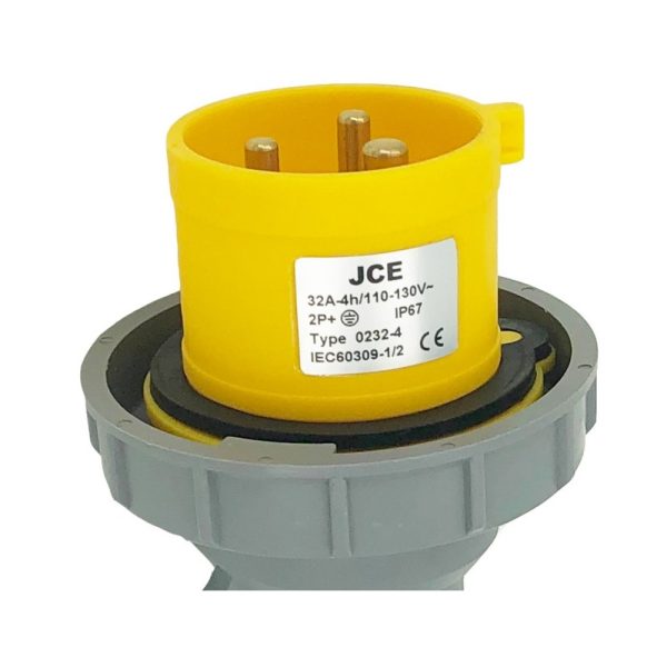 32A 3Pin Plug 110V IP67 Yellow