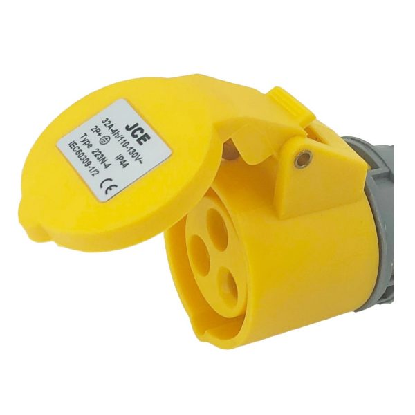 32A 3Pin Socket 110V IP44 Yellow