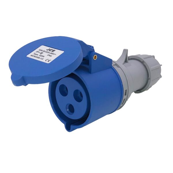 JCE 16A 3 Pin Blue Trailing Socket 240V IP44