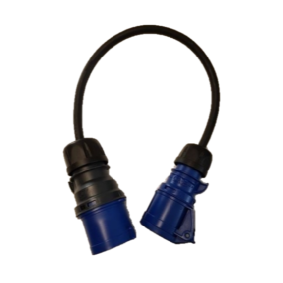 32A Plug to 16A Socket Adaptor 2.5mm H07RNF Cable