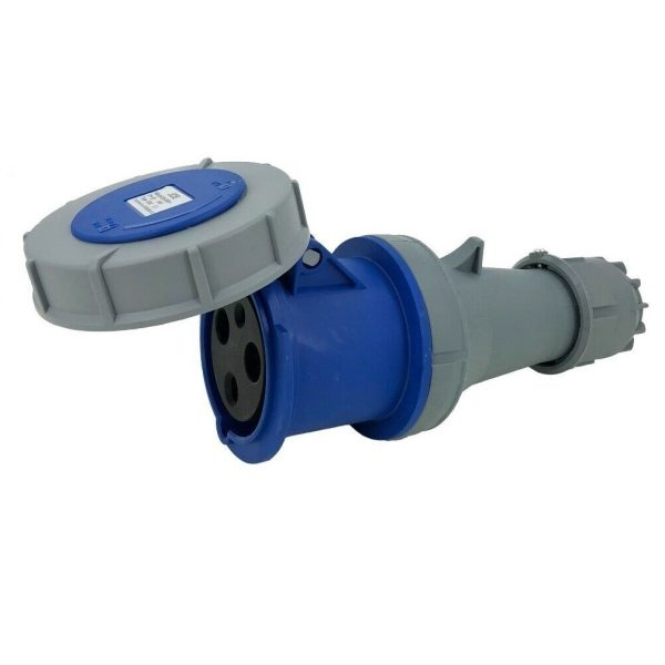 JCE 63A 3 Pin Blue Trailing Socket 240V IP67