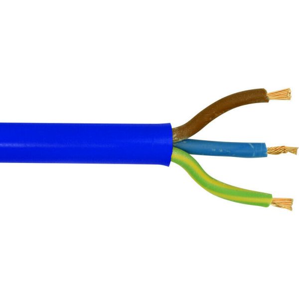 20M - 4.0mm Blue Arctic 3 Core Flexible Cable