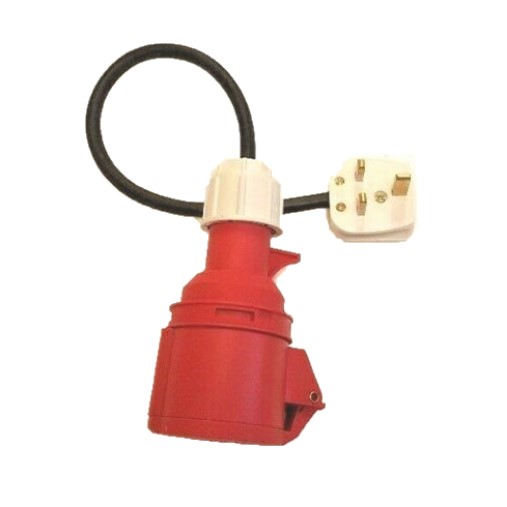 PAT Testing Lead - 13A Plug to 32A 4 Pin Trailing Socket 415V