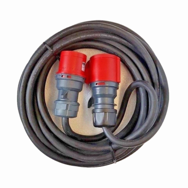 16A 2.5mm H07RN-F Rubber Hook Up Lead 4 Pin 415v IP44