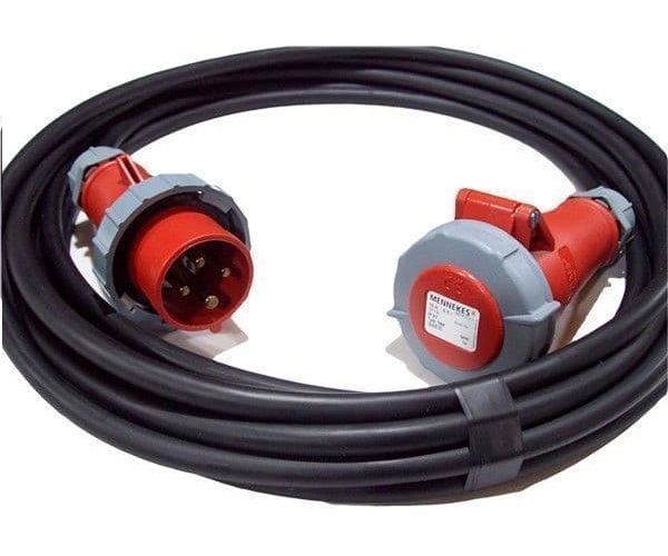 63A 10MM H07RN-F Rubber Hook Up Lead 4 Pin 415v IP67