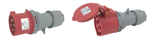 JCE 32A 4 Pin Red Trailing Plug & Socket 415V IP44 Splashproof