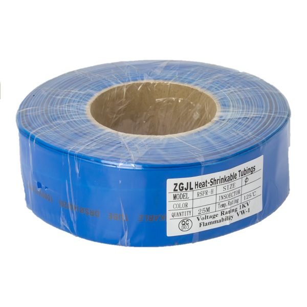 40mm Heat Shrink Tubing Blue. 2:1 Ratio - Per M