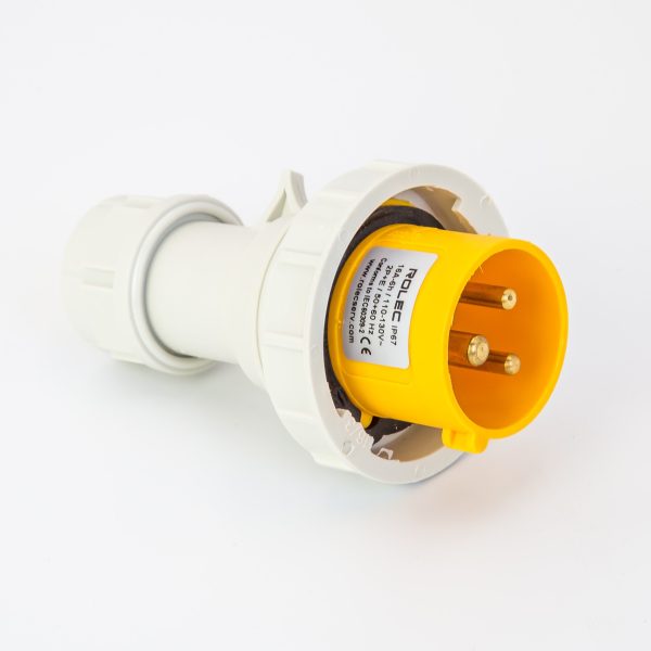 Rolec 16A 3 Pin 110V Yellow Trailing Plug IP67