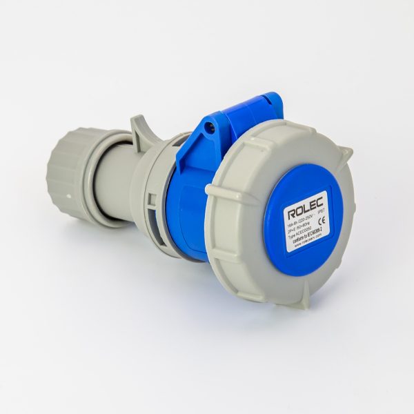 Rolec 16A 3 Pin Blue Trailing Socket 240V IP67 - Image 2