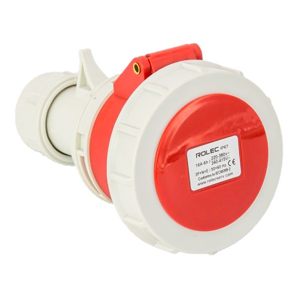 Rolec 16A 5 Pin Red Trailing Socket 415V IP67 - Image 2