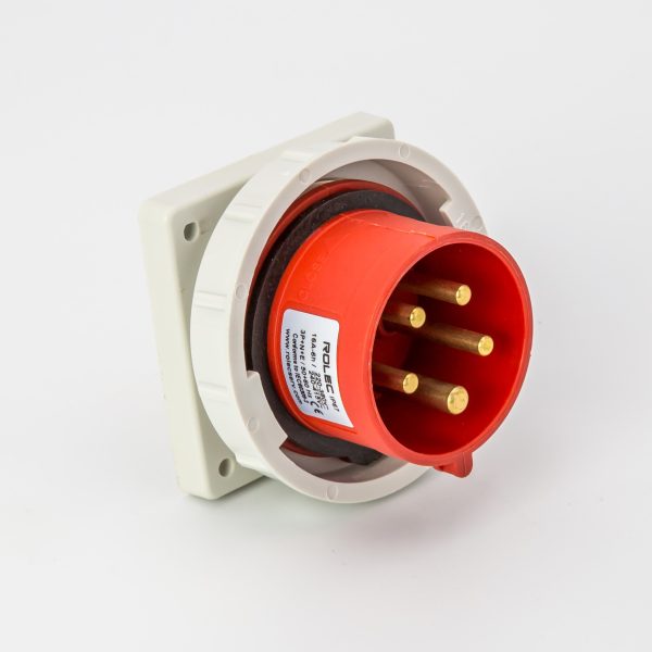 Rolec 16A 5 Pin Panel Mounted Plug 415V IP67