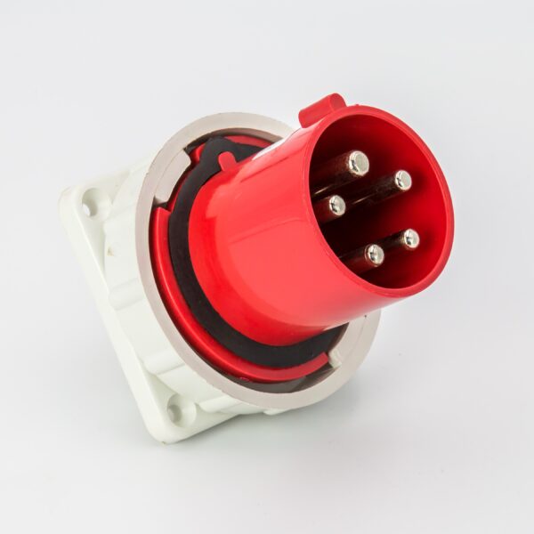 Rolec 63A 5 Pin Panel Mounted Plug 415V IP67